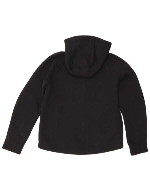 Nike Boys Zip Hoodie Sweater 10-11 Years Medium Black Cotton