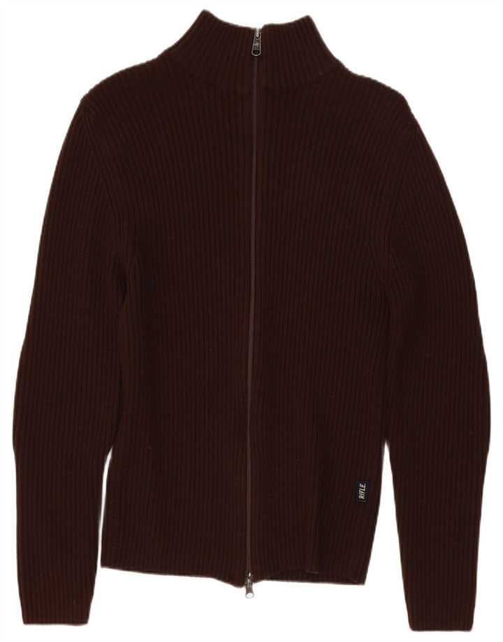 Rifle Womens Cardigan Sweater UK 10 Small Brown