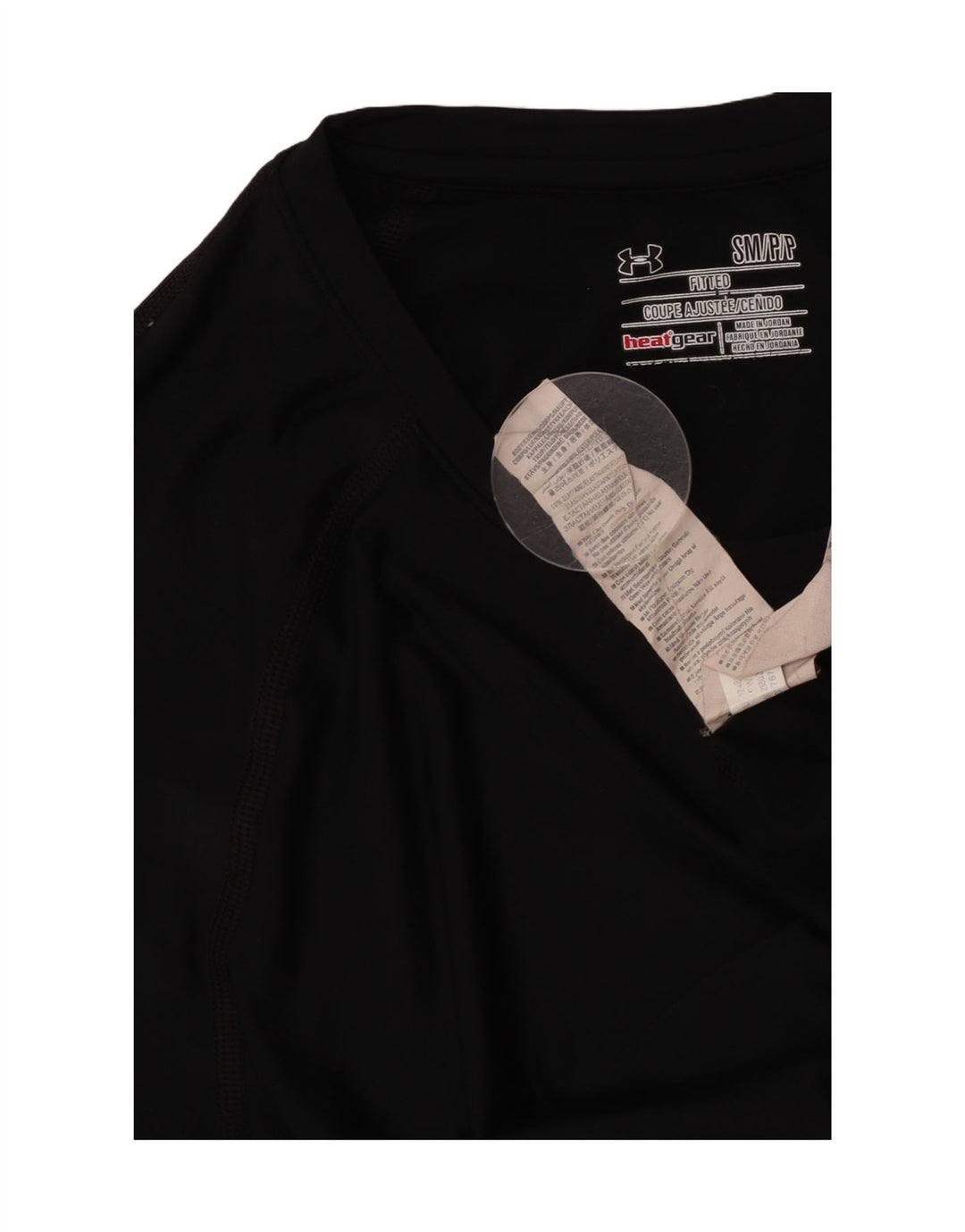 Under Armour Mens Heat Gear Top Long Sleeve Small Black Polyester