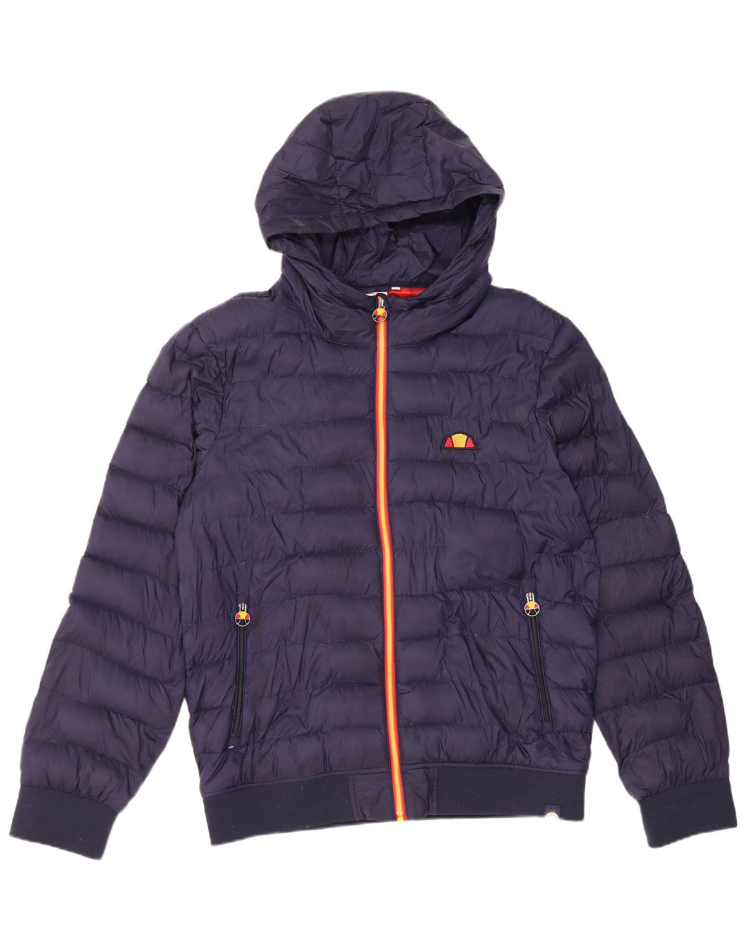 Ellesse Mens Hooded Padded Jacket UK 40 Large Navy Blue Nylon