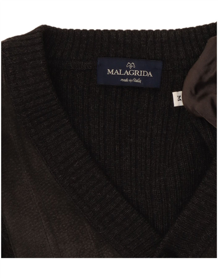 Malagrida Mens Cardigan Sweater Medium Grey