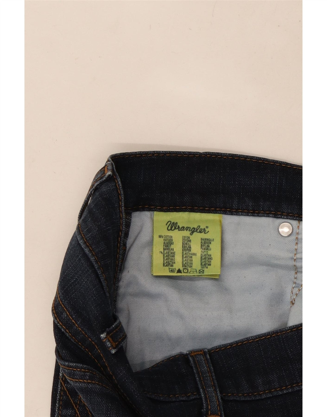 WRANGLER Mens Texas Stretch Straight Jeans  W34 L31 Navy Blue Cotton