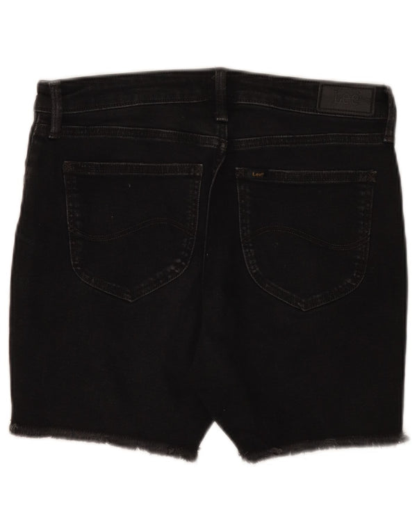 Lee Womens Boyfriend Denim Shorts W27 Small Black Cotton