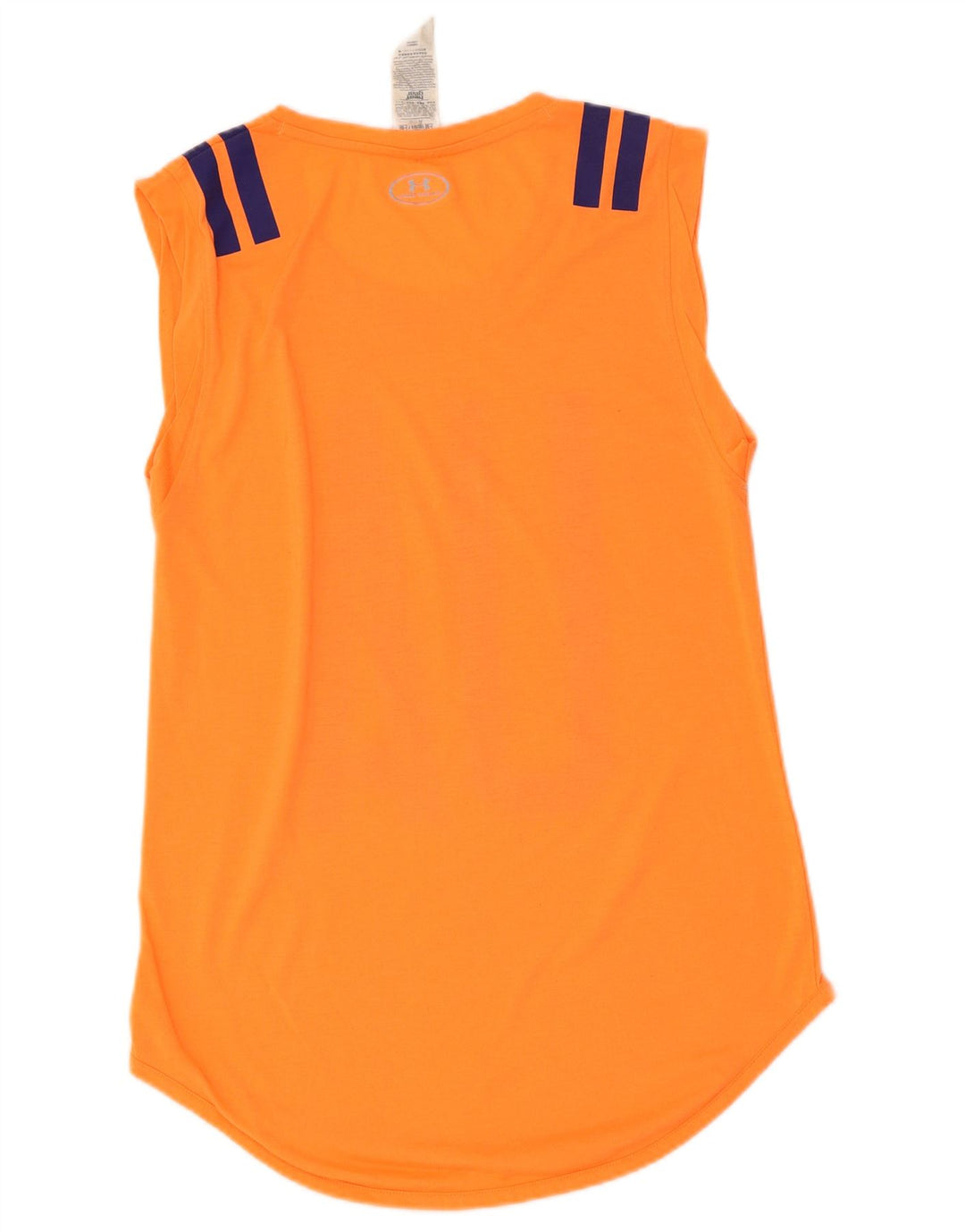 UNDER ARMOUR Womens Heat Gear Graphic Vest Top UK 12 Medium Orange