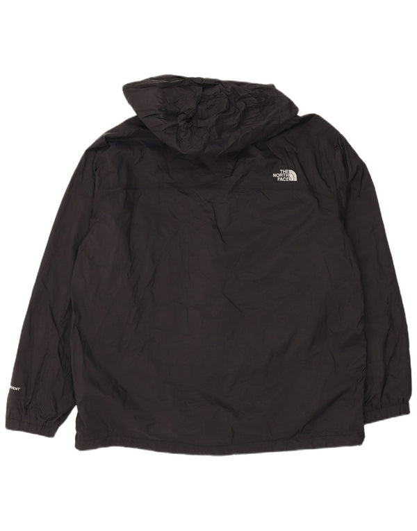 THE NORTH FACE Mens Hooded Rain Jacket UK 42 XL Black Nylon