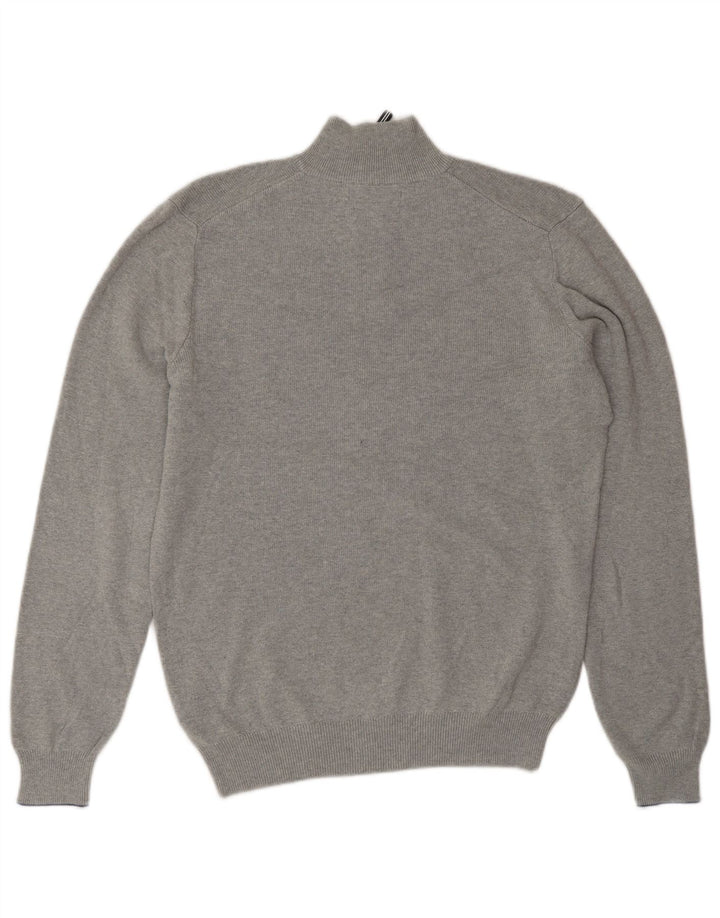 Marks & Spencer Mens Blue Harbour Zip Neck Jumper Sweater Small Grey