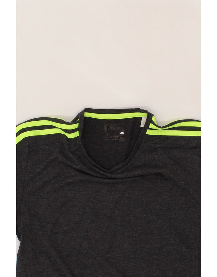 ADIDAS Mens Climalite T-Shirt Top Small Grey Cotton Vintage Adidas and Second-Hand Adidas from Messina Hembry 