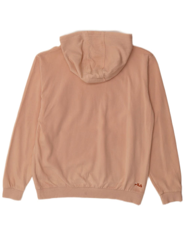 FILA Boys Graphic Hoodie Jumper 13-14 Years  Pink Cotton