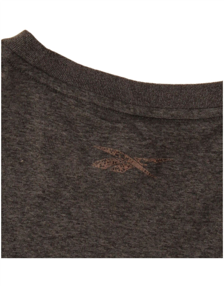 Reebok Mens T-Shirt Top Medium Grey Polyester