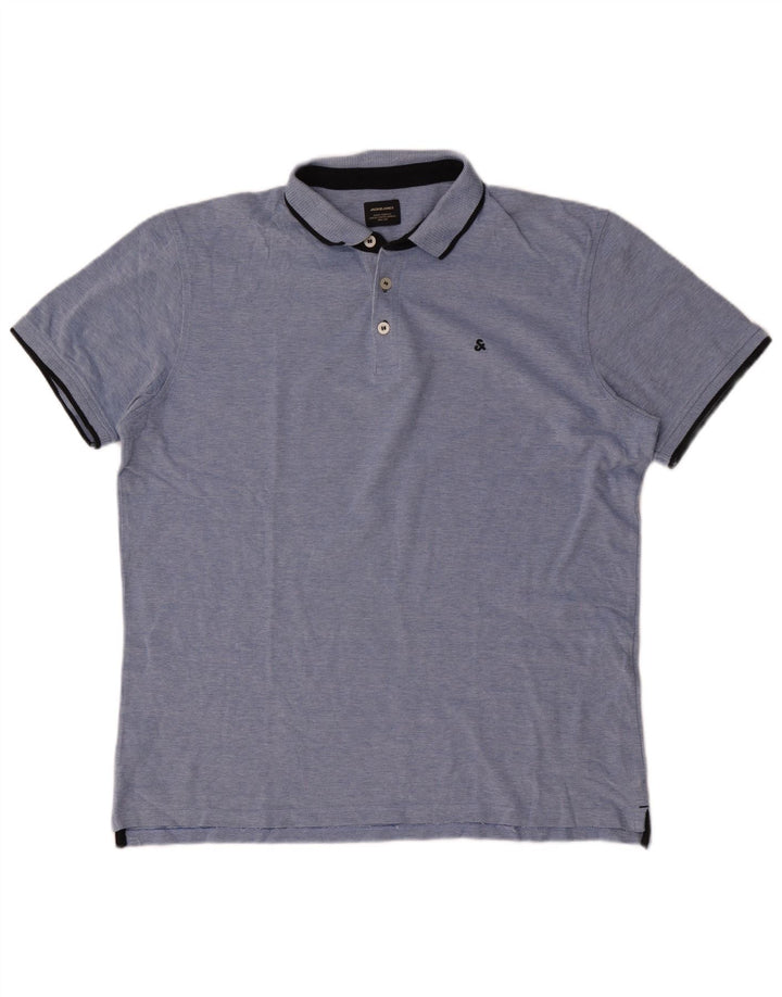 Jack & Jones Mens Polo Shirt 2XL Blue