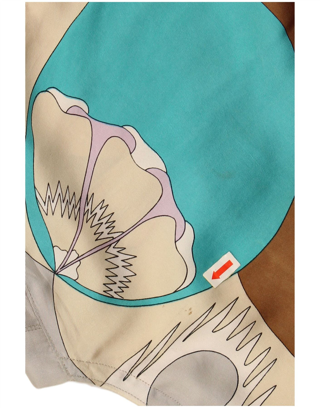 VINTAGE Womens Abstract Pattern Blouse Top UK 14 Medium Multicoloured