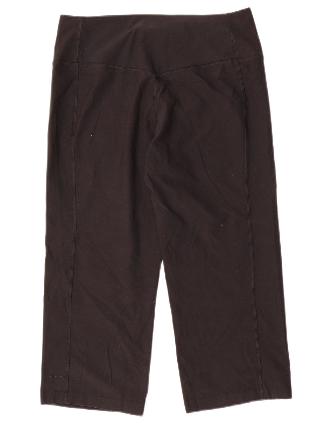 NIKE Womens Dri Fit Capri Leggings UK 12 Medium Black Polyester