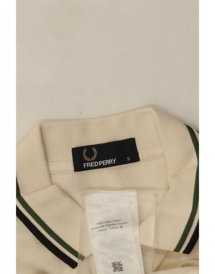 Fred Perry Mens Polo Shirt Small White Cotton