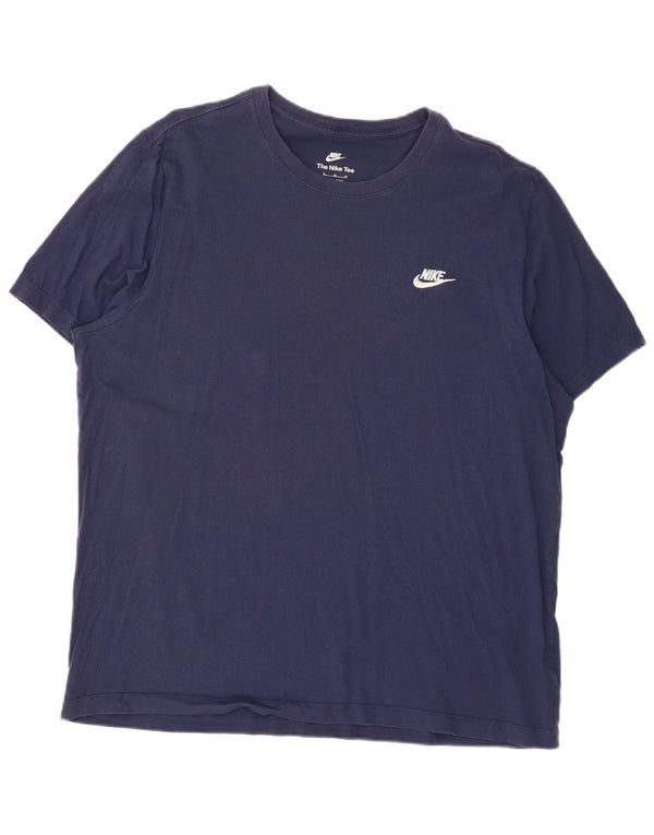 Nike Mens T-Shirt Top XL Navy Blue Cotton