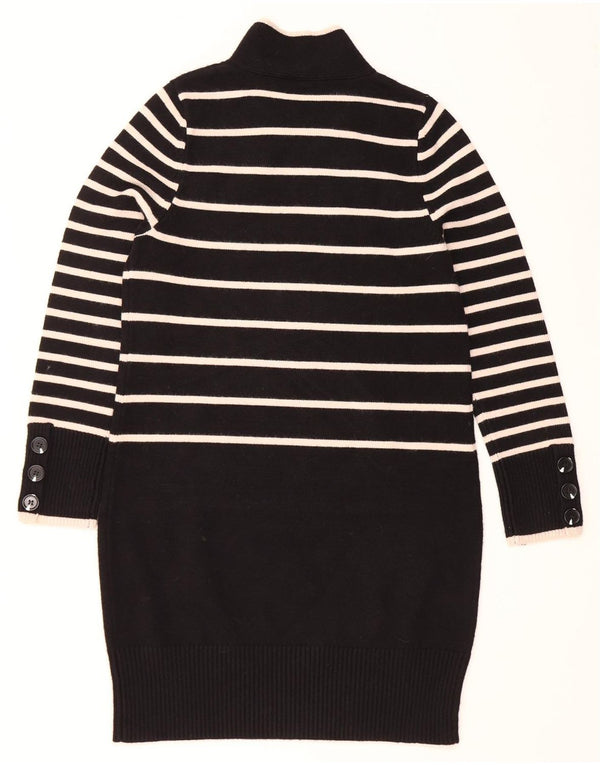 MINT VELVET Womens Long Sleeve Jumper Dress UK 10 Small Black Striped