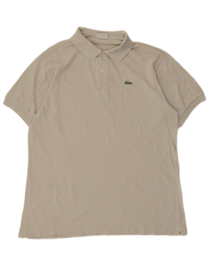 Lacoste Mens Polo Shirt Size 5 Large Grey Cotton