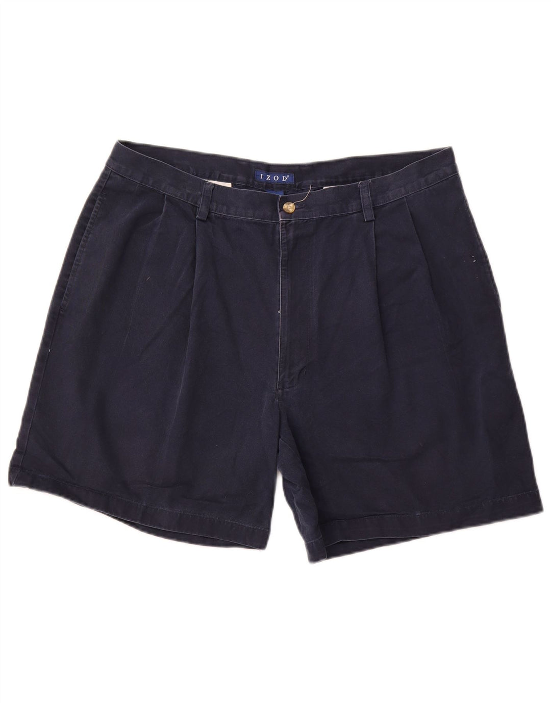 IZOD Mens Pegged Chino Shorts W38 XL Navy Blue Cotton