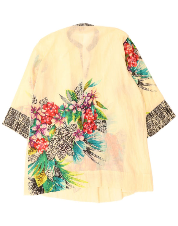 POSITANO BY JEAN PAUL Womens Oversized Tunic Dress UK 18 XL Beige Floral