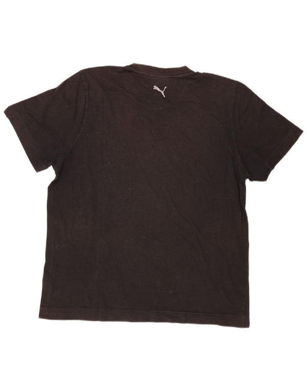 Puma Mens Graphic T-Shirt Top XL Black Cotton