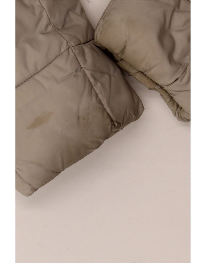 GUESS Womens Padded Jacket UK 16 Large Beige Polyester