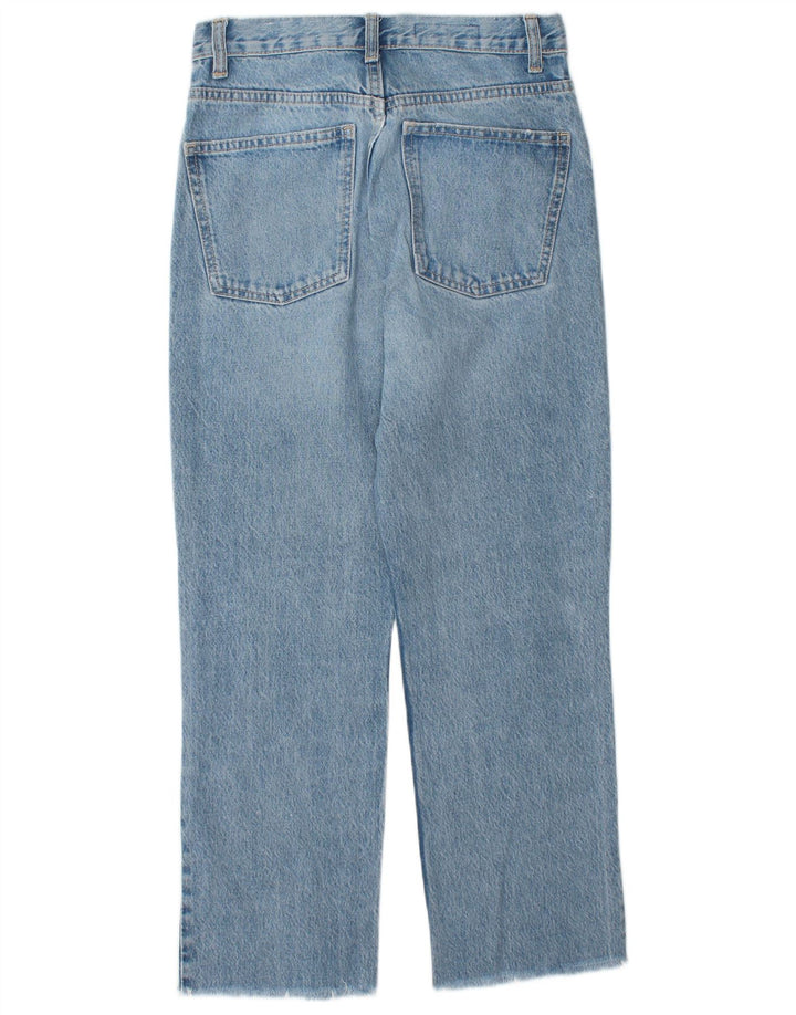 ZARA Womens High Waist Straight Jeans EU 36 XS W26 L26 Blue Cotton