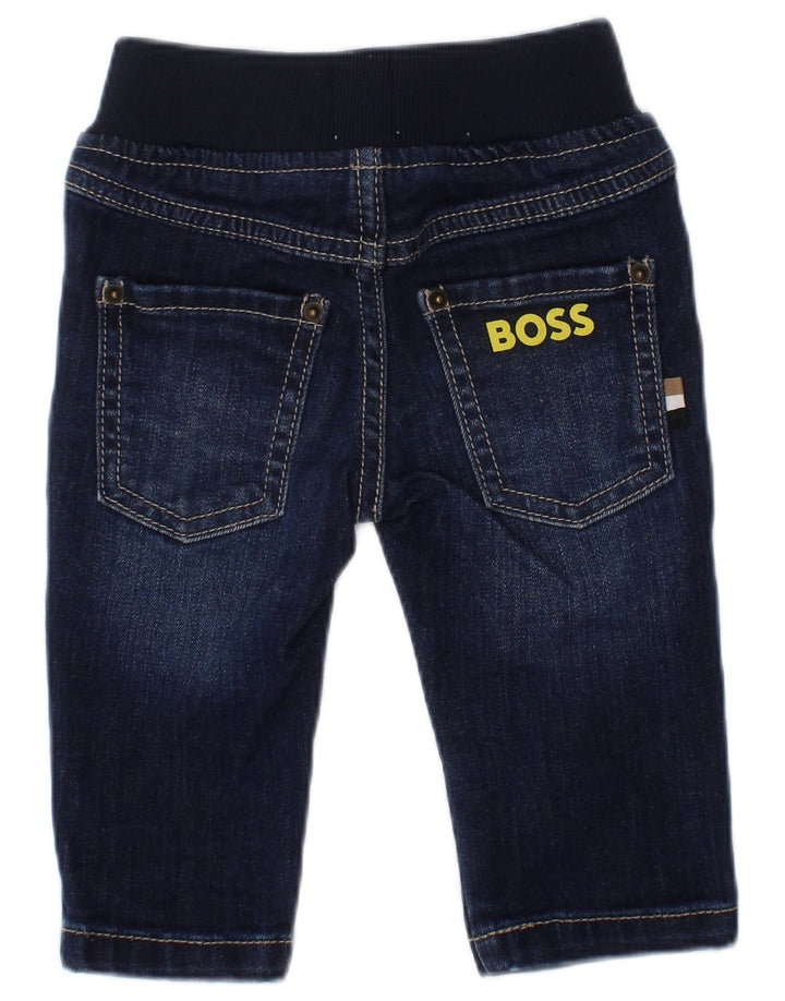 Hugo Boss Baby Boys Graphic Straight Jeans 3-6 Months W18 L8 Blue Cotton