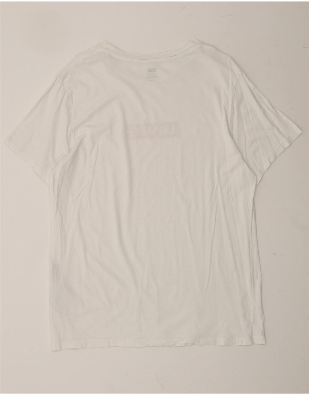LEVI'S Mens Graphic T-Shirt Top Large White Cotton Vintage Levi's and Second-Hand Levi's from Messina Hembry 