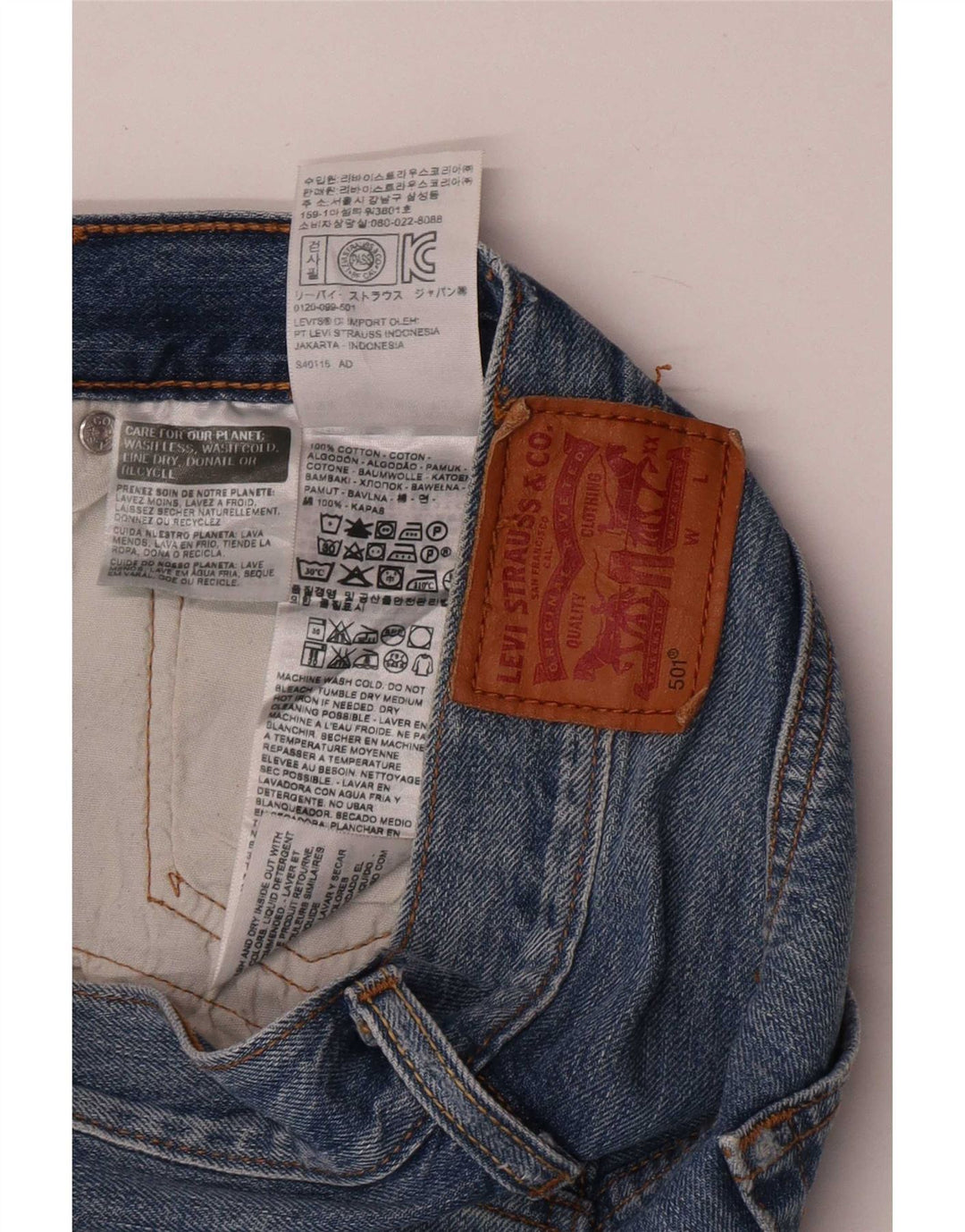 Levi's Womens 501 Denim Shorts W28 Medium Blue Cotton