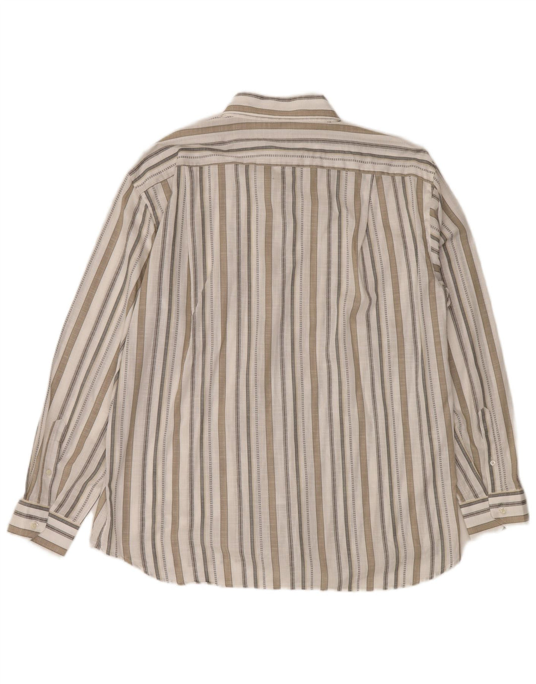 ROCCOBAROCCO Mens Shirt Size 45 18 2XL Off White Striped