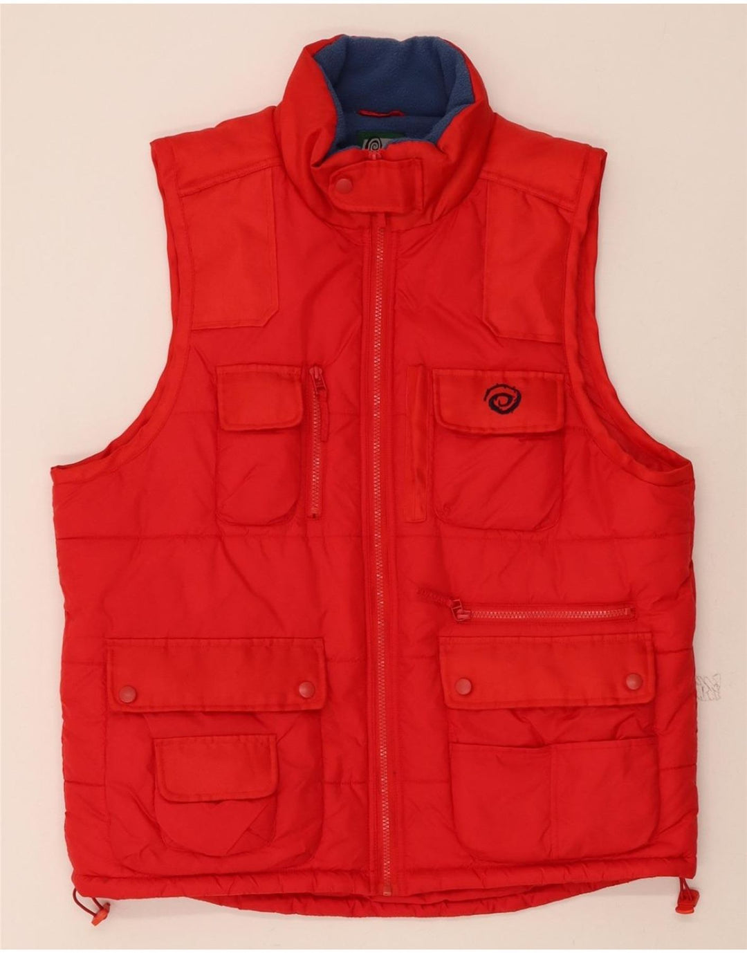 VINTAGE Mens Padded Gilet UK 40 Large Red Polyamide Vintage Vintage and Second-Hand Vintage from Messina Hembry 