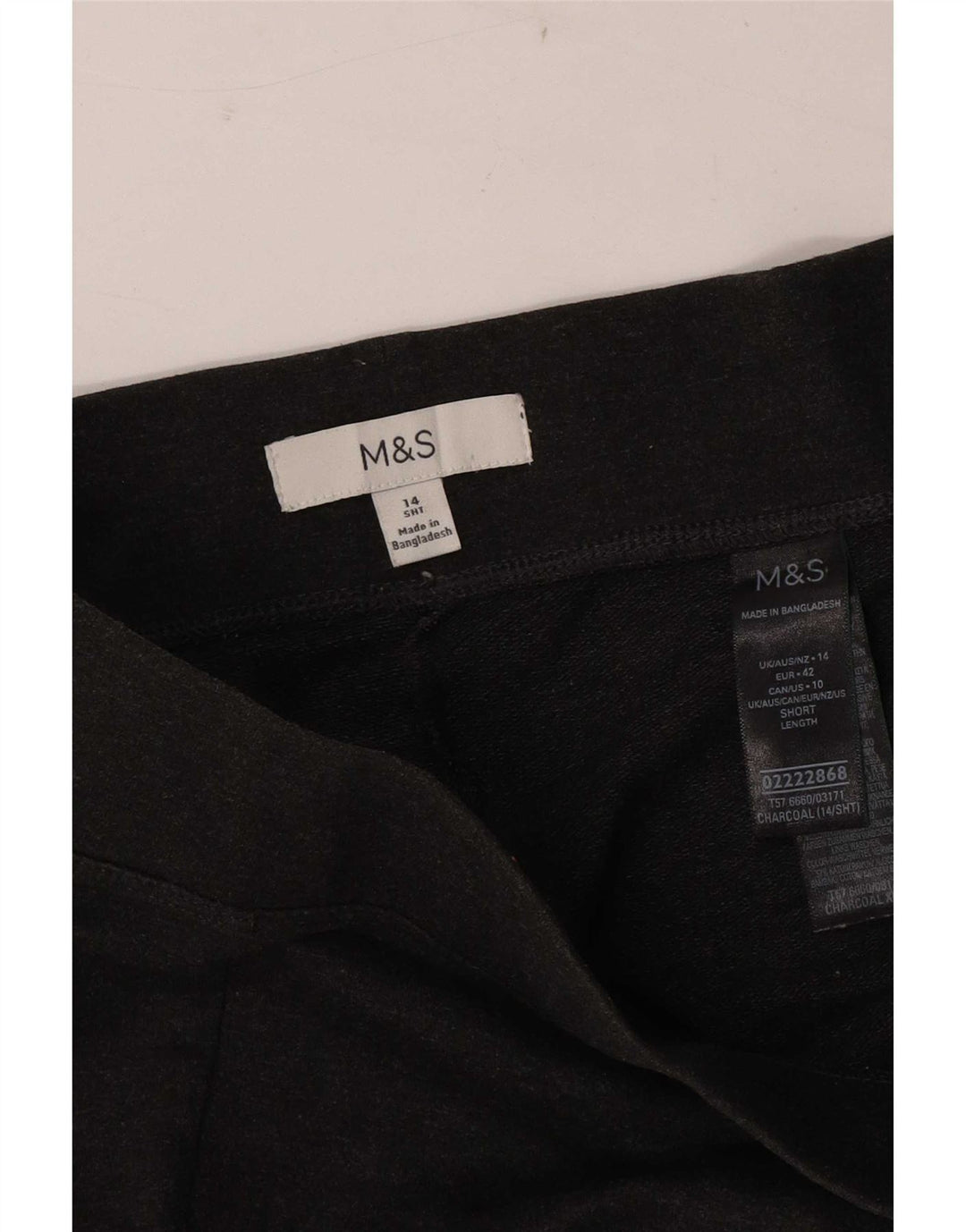 Marks & Spencer Womens Leggings UK 14 Large  Grey Cotton
