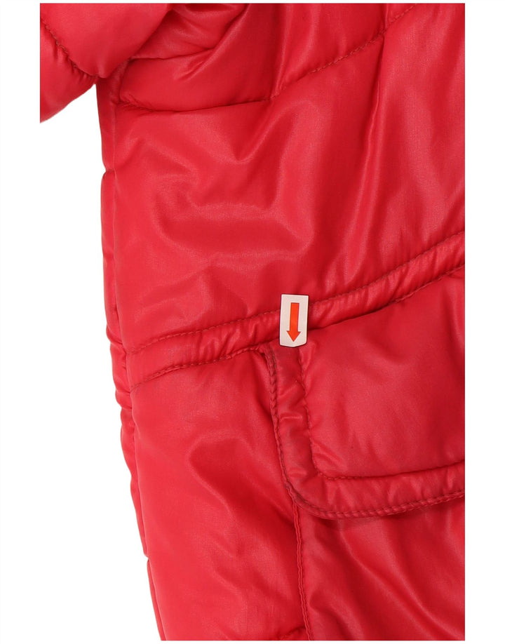 C&A Mens Graphic Padded Jacket IT 52/54 Large Red Nylon