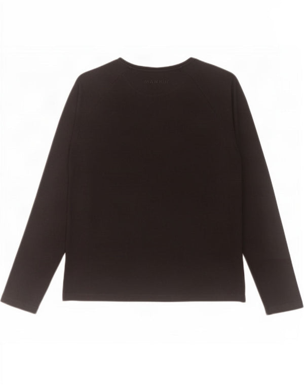 Mammut Womens Graphic Top Long Sleeve UK 16 Large Black Cotton