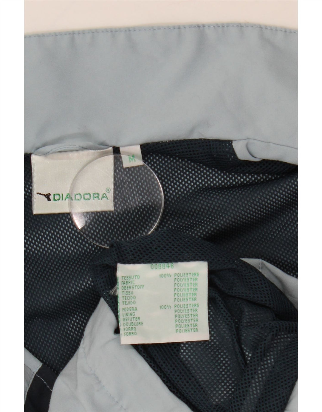 Diadora Mens Tracksuit Top Jacket Medium Blue Colourblock Polyester