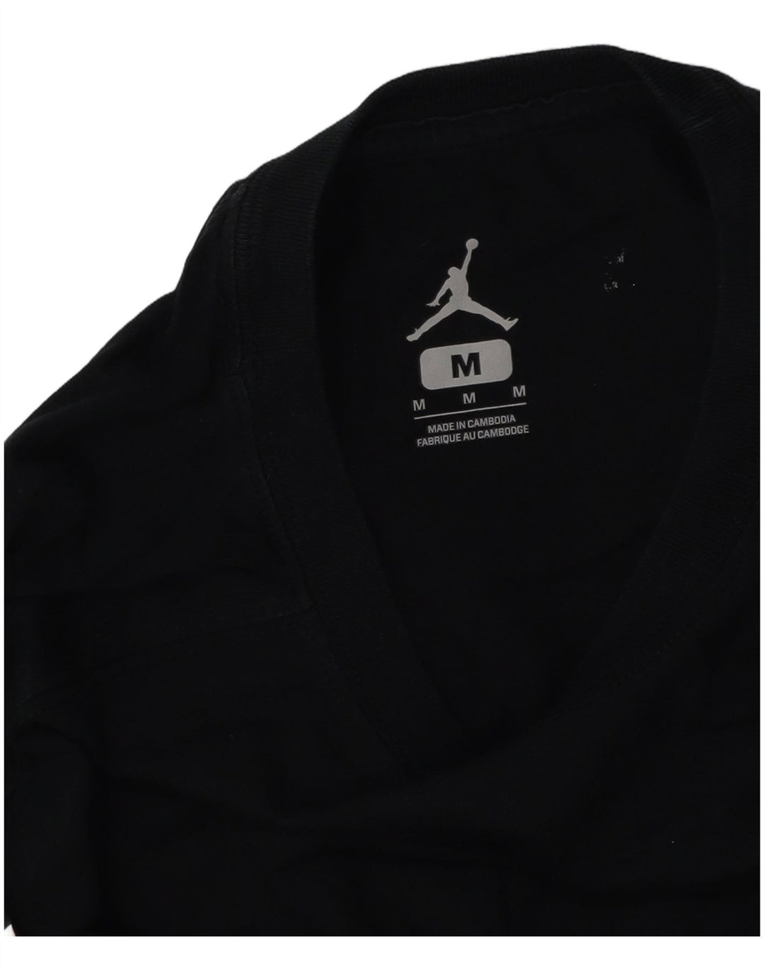 Jordan Mens Graphic Top 3/4 Sleeve Medium Black Cotton