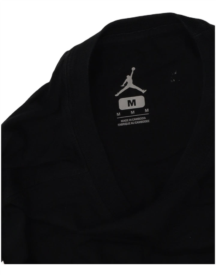 Jordan Mens Graphic Top 3/4 Sleeve Medium Black Cotton