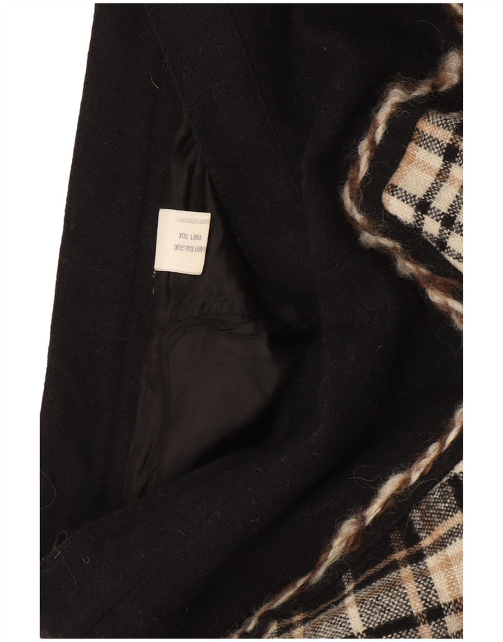 Vintage Womens A-Line Skirt W28 Medium Black Check Wool