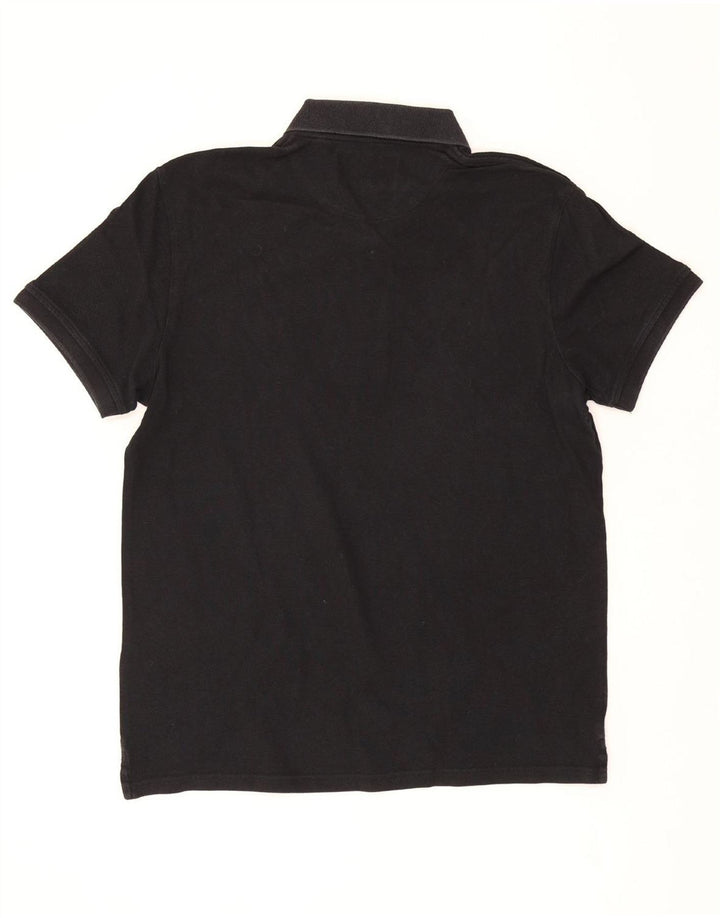 LYLE & SCOTT Mens Polo Shirt Large Black Cotton Vintage Lyle & Scott and Second-Hand Lyle & Scott from Messina Hembry 