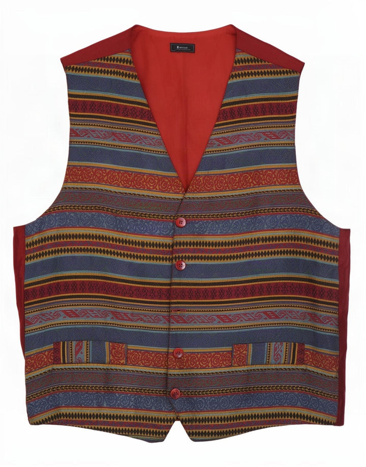 Vintage Mens Waistcoat Medium Multicoloured Fair Isle