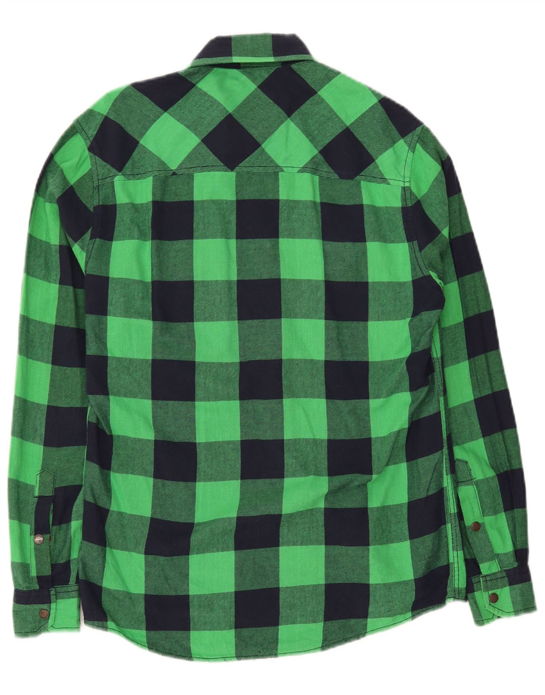 JNCO Mens Flannel Shirt Small Green Gingham Cotton Classic