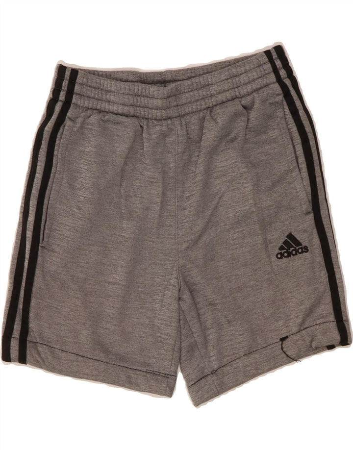 ADIDAS Boys Sport Shorts 9-10 Years Medium Grey Cotton Vintage Adidas and Second-Hand Adidas from Messina Hembry 