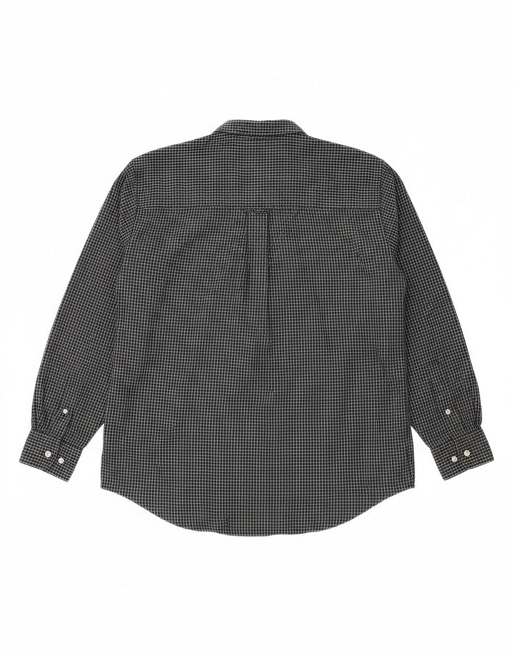 WRANGLER Mens Shirt Medium Navy Blue Check Polyester