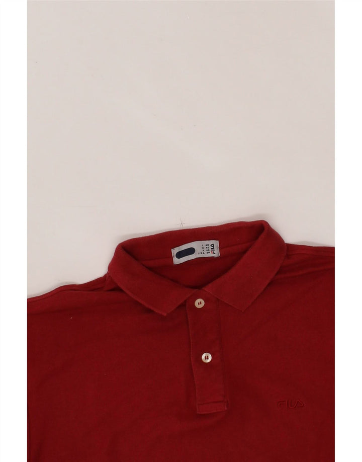 FILA Mens Polo Shirt IT 48 Small Red Cotton Vintage Fila and Second-Hand Fila from Messina Hembry 