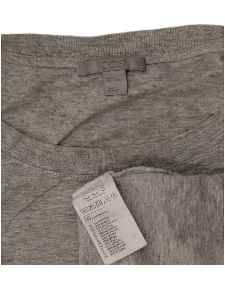 COS Womens T-Shirt Top UK 14 Medium Grey Flecked Cotton