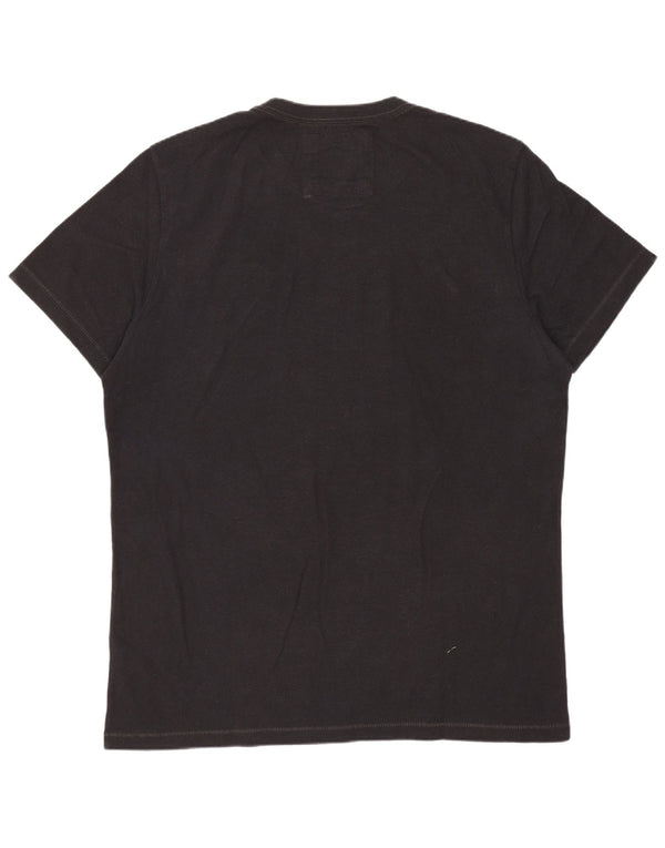 Aeropostale Mens Distressed Graphic T-Shirt Top Large Black Colourblock