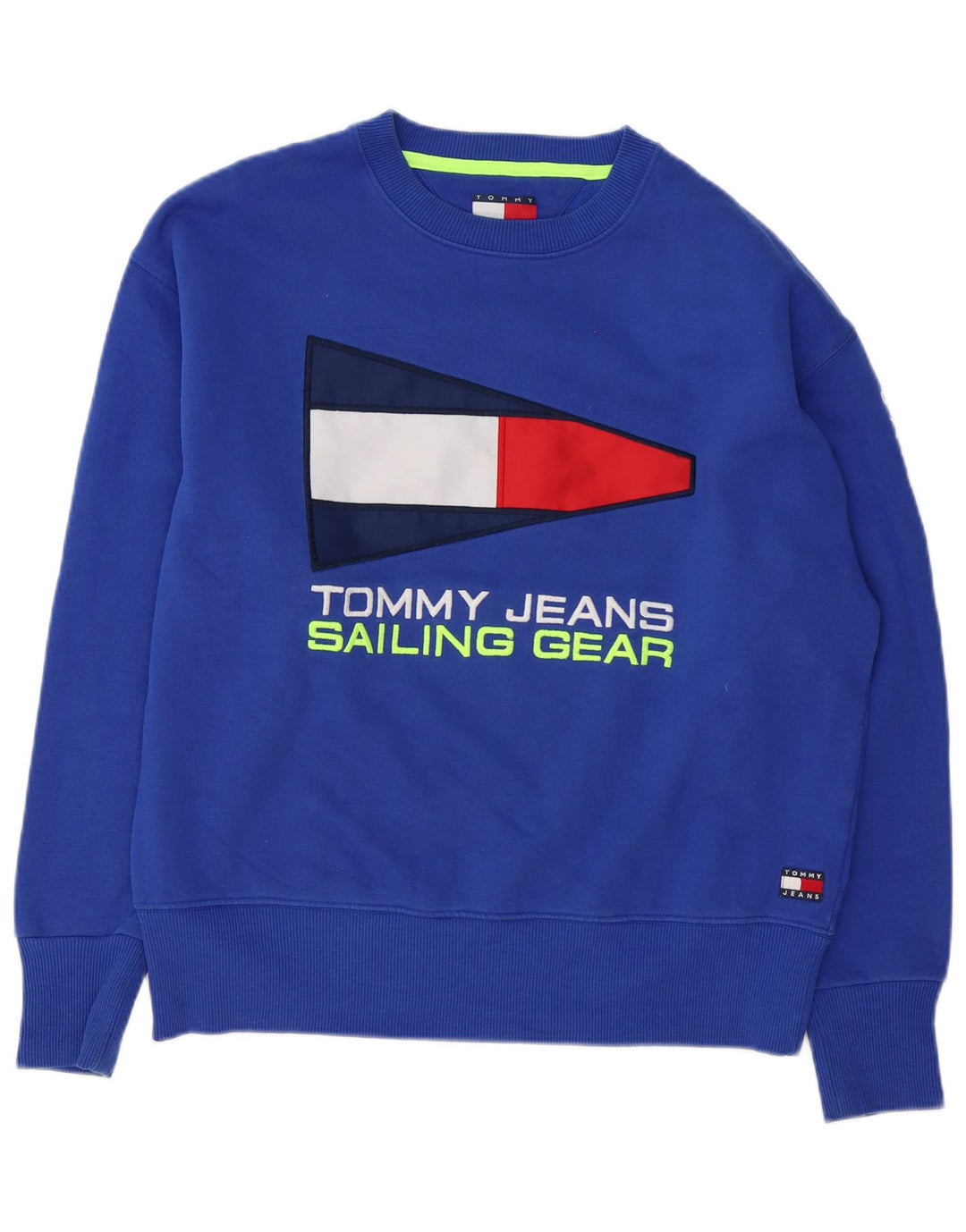 Tommy Hilfiger Mens Graphic Sweatshirt Jumper Large Blue Cotton