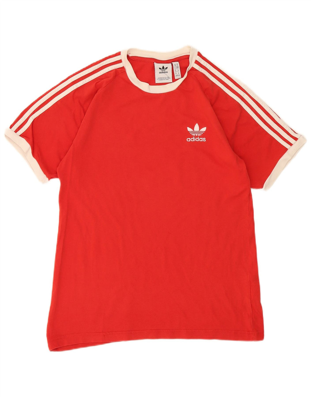 Adidas Mens T-Shirt Top Medium Red Cotton