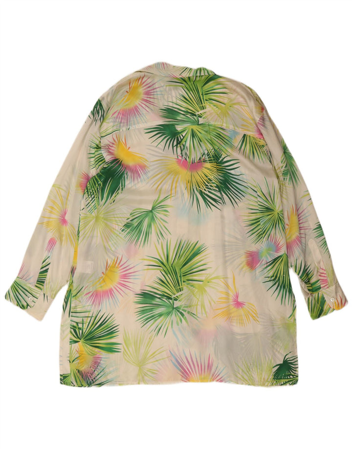 Escada Womens Shirt Blouse UK 18 XL Multicoloured Floral Silk