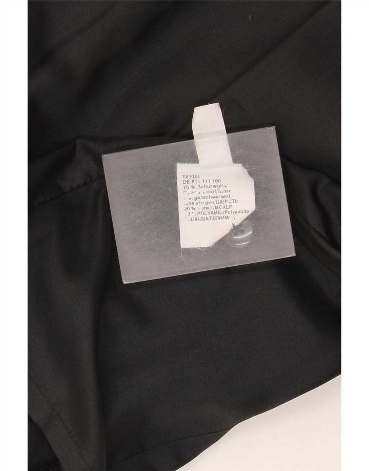 Vintage Womens 4 Button Blazer Jacket UK 12 Medium Black Wool