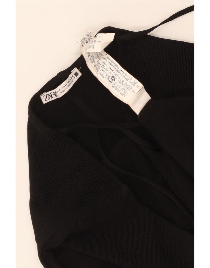Zara Womens Sleeveless Bodycon Dress UK 12 Medium Black Polyester
